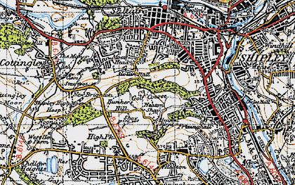 Old map of Heaton Royds in 1947