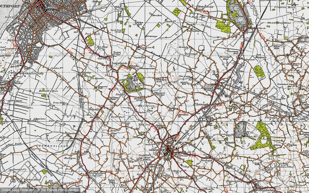 Old Map of Heaton's Bridge, 1947 in 1947