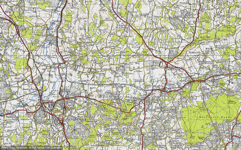 Old Map of Historic Map covering Broughton in 1946