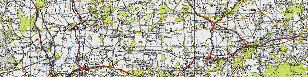 Old map of Heaverham in 1946