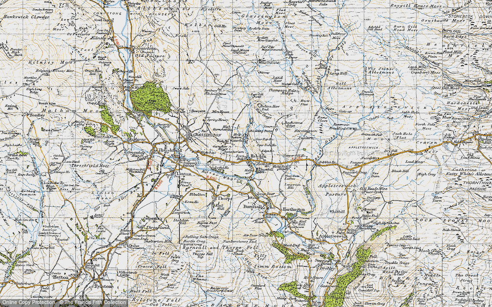 Old Map of Hebden, 1947 in 1947