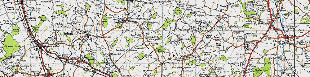 Old map of Benington Ho in 1946