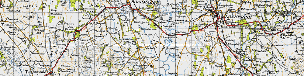 Old map of Heck in 1947