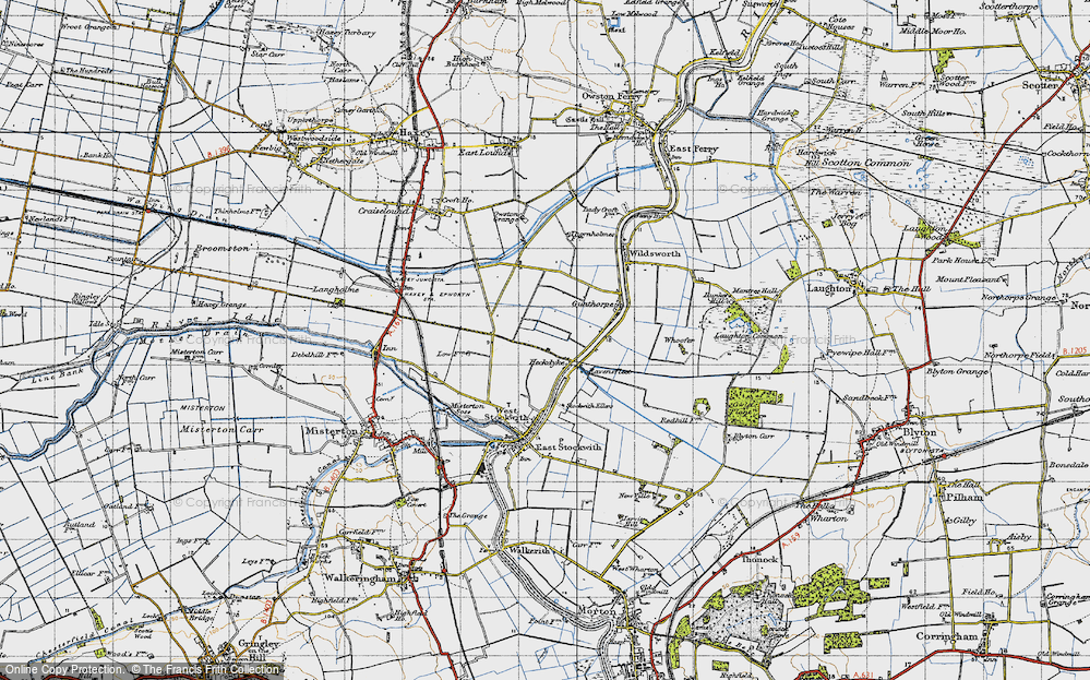Old Map of Heckdyke, 1947 in 1947