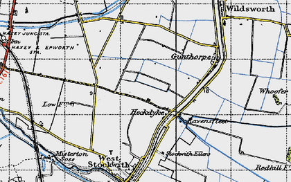 Old map of Heckdyke in 1947