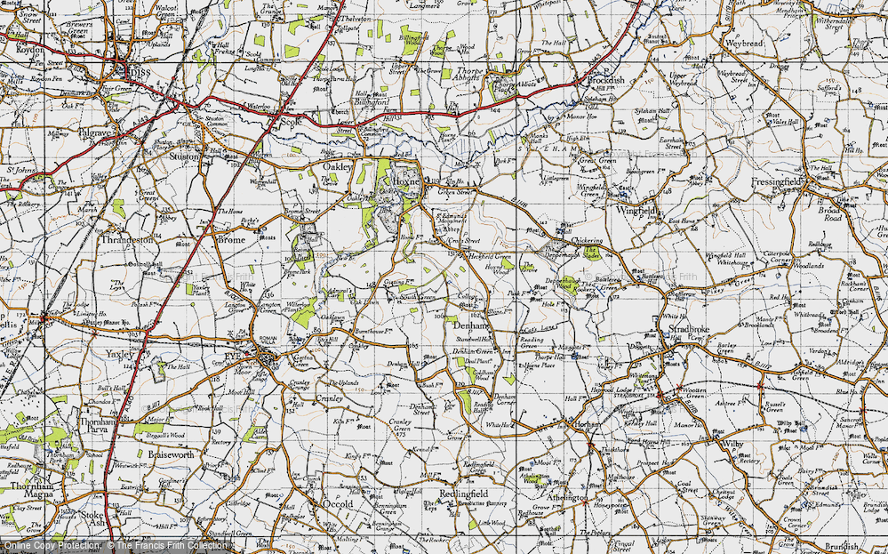 Old Map of Heckfield Green, 1946 in 1946