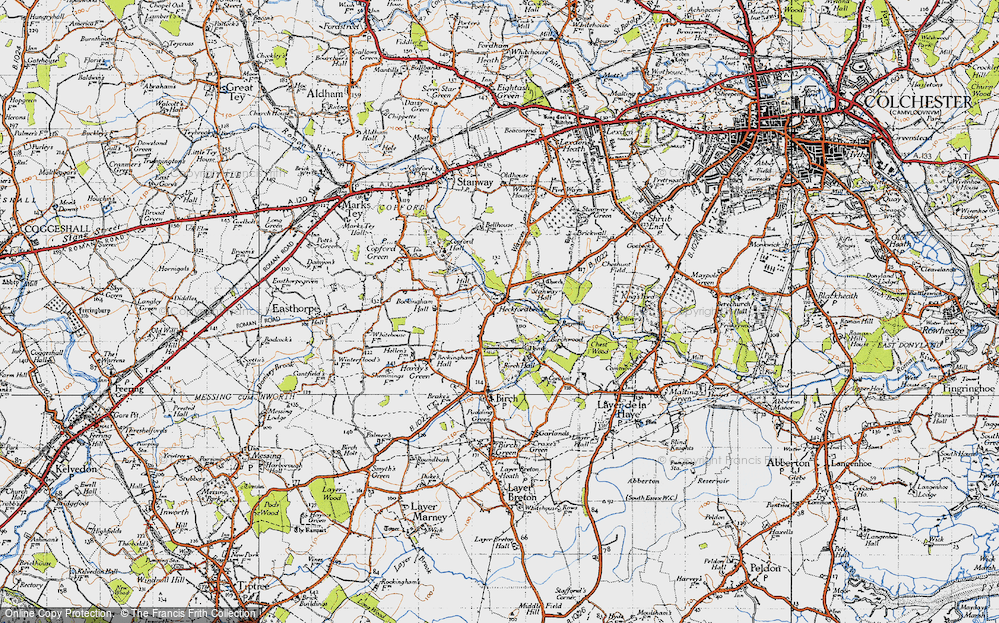 Old Map of Heckfordbridge, 1945 in 1945