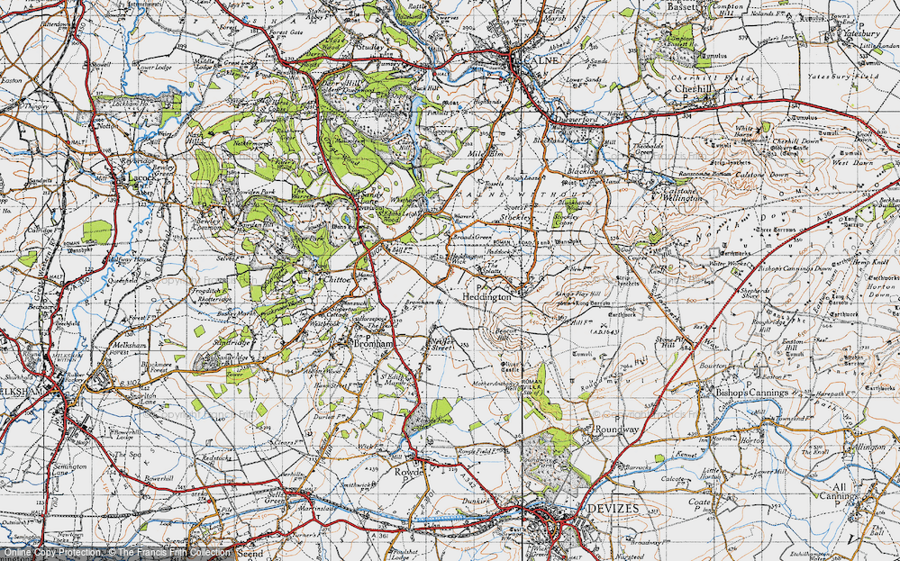 Old Map of Heddington Wick, 1940 in 1940