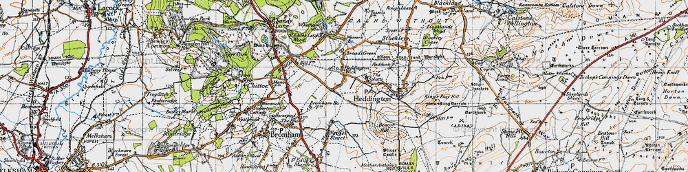 Old map of Heddington Wick in 1940