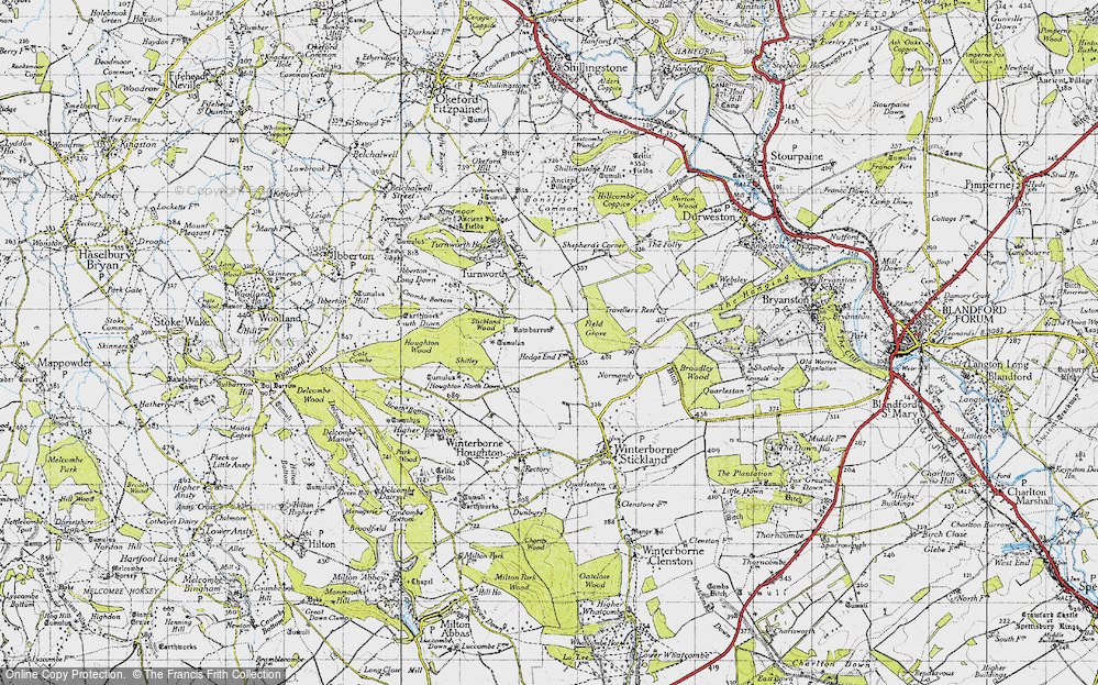 Old Map of Hedge End, 1945 in 1945