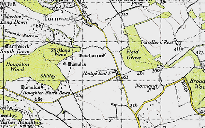 Old map of Broadley Wood in 1945