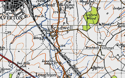 Old map of Heelands in 1946