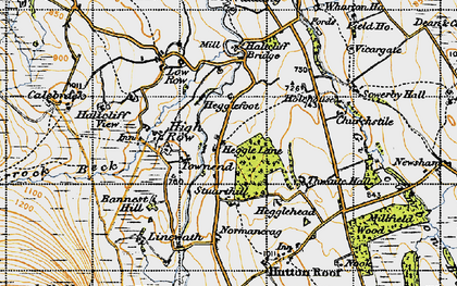 Old map of Heggle Lane in 1947