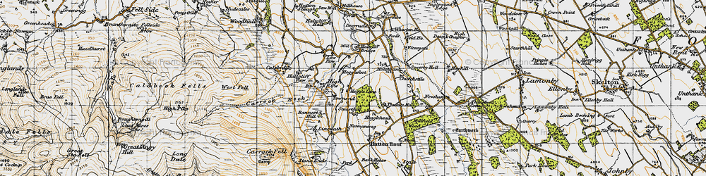 Old map of Heggle Lane in 1947