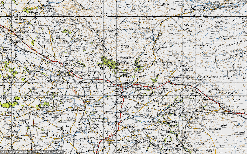 Old Map of Historic Map covering West View in 1947