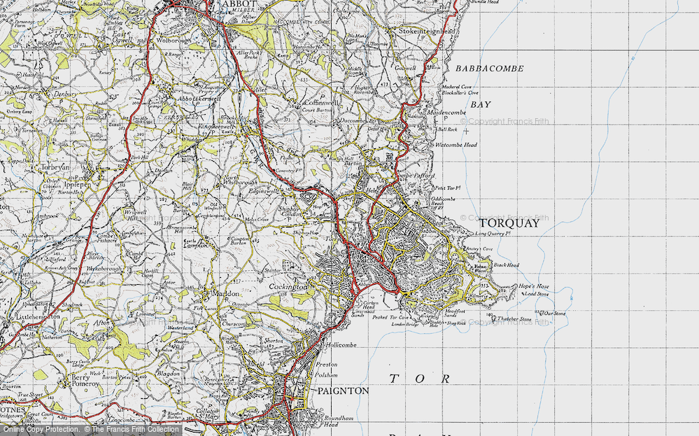 Old Map of Hele, 1946 in 1946