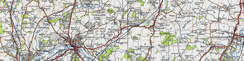Old map of Helham Green in 1946
