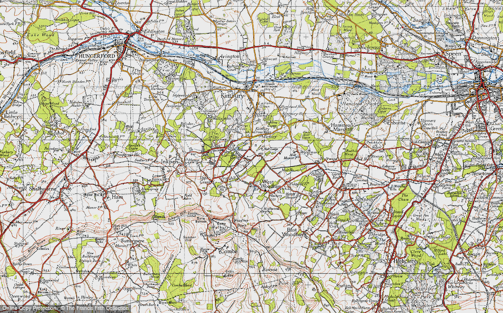 Old Map of Hell Corner, 1945 in 1945