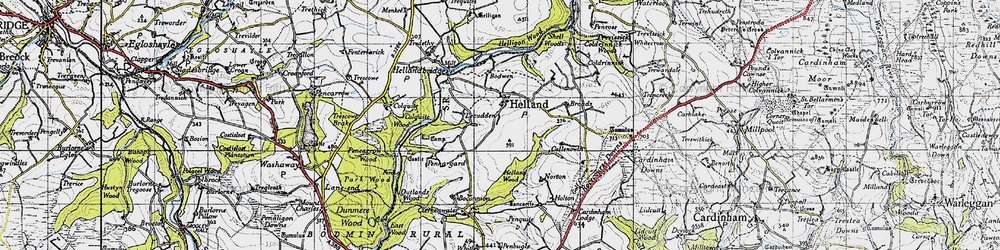 Old map of Lemar in 1946