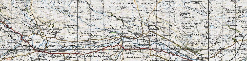 Old map of Helm in 1947