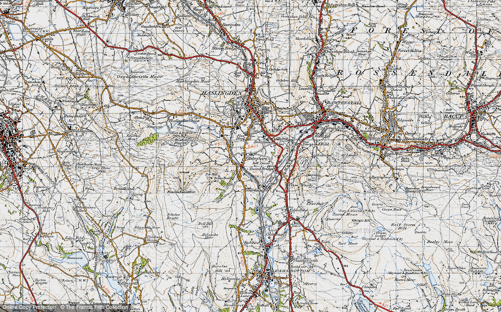 Old Map of Helmshore, 1947 in 1947