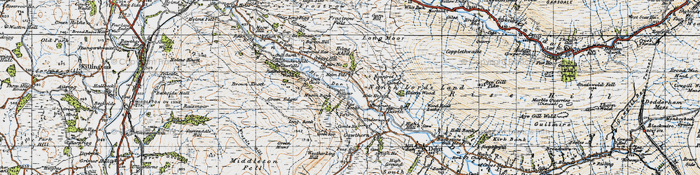 Old map of Helmside in 1947