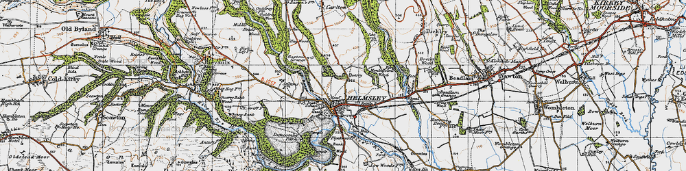Old map of Helmsley in 1947