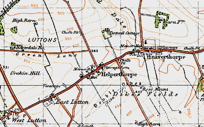 Old map of Helperthorpe in 1947