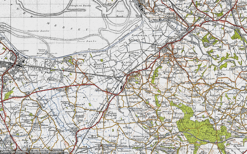Old Map of Helsby, 1947 in 1947
