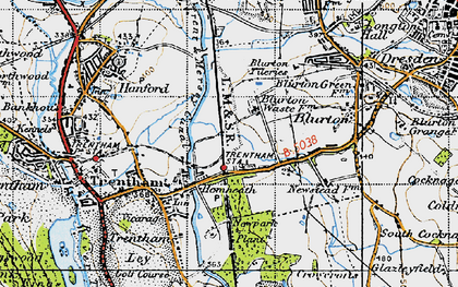 Old map of Hem Heath in 1946