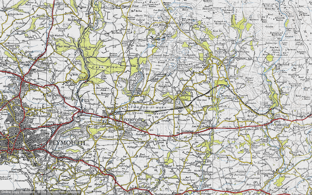 Old Map of Hemerdon, 1946 in 1946