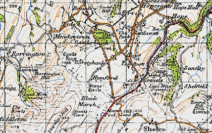 Old map of Hemford in 1947