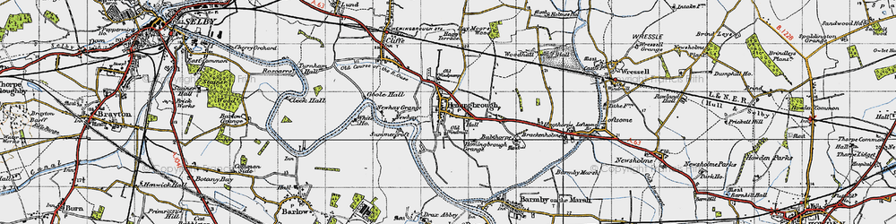 Old map of Hemingbrough in 1947