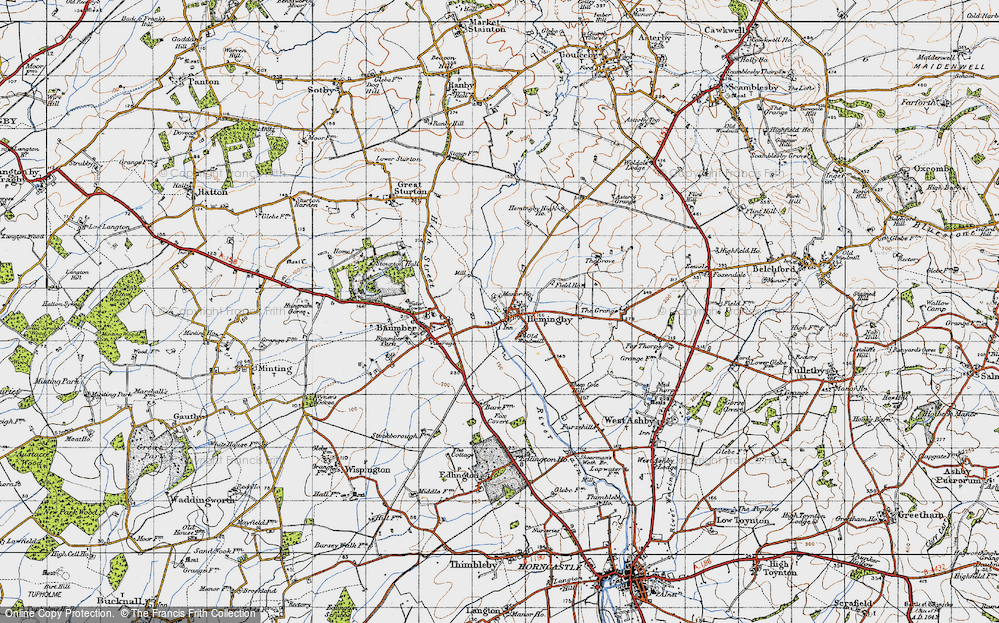 Old Map of Hemingby, 1946 in 1946