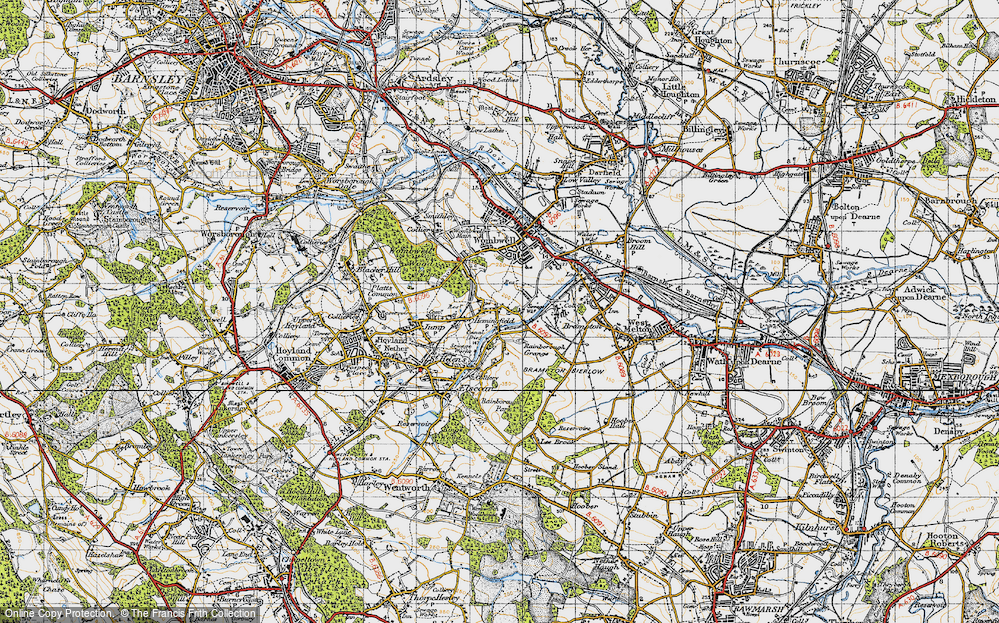 Old Map of Hemingfield, 1947 in 1947