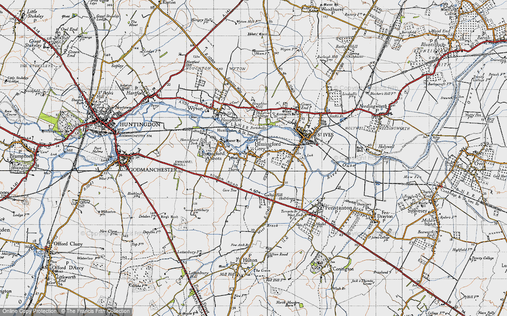 Old Map of Hemingford Grey, 1946 in 1946