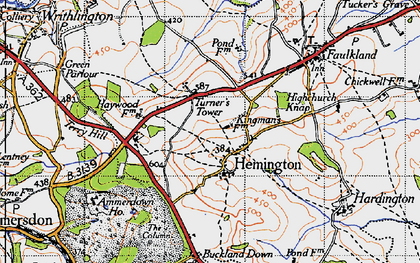 Old map of Hemington in 1946