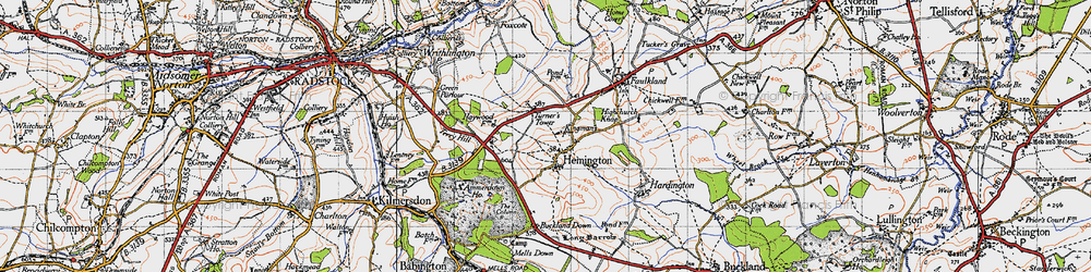 Old map of Hemington in 1946