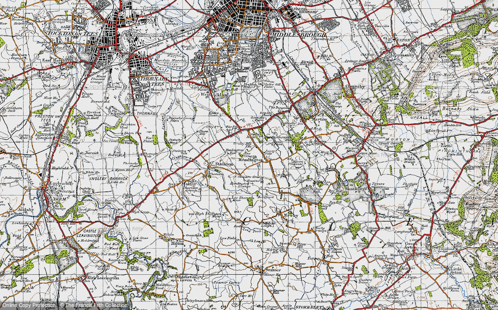 Old Map of Hemlington, 1947 in 1947