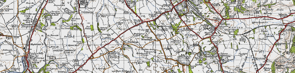 Old map of Hemlington in 1947