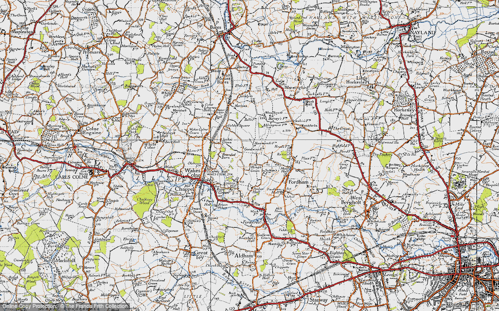 Old Map of Hemp's Green, 1945 in 1945