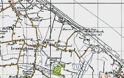 Old map of Hempstead in 1945