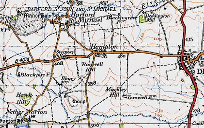 Old map of Hempton in 1946