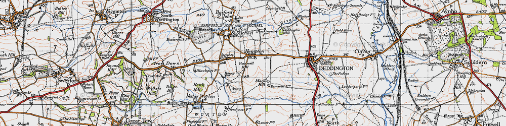 Old map of Hempton in 1946