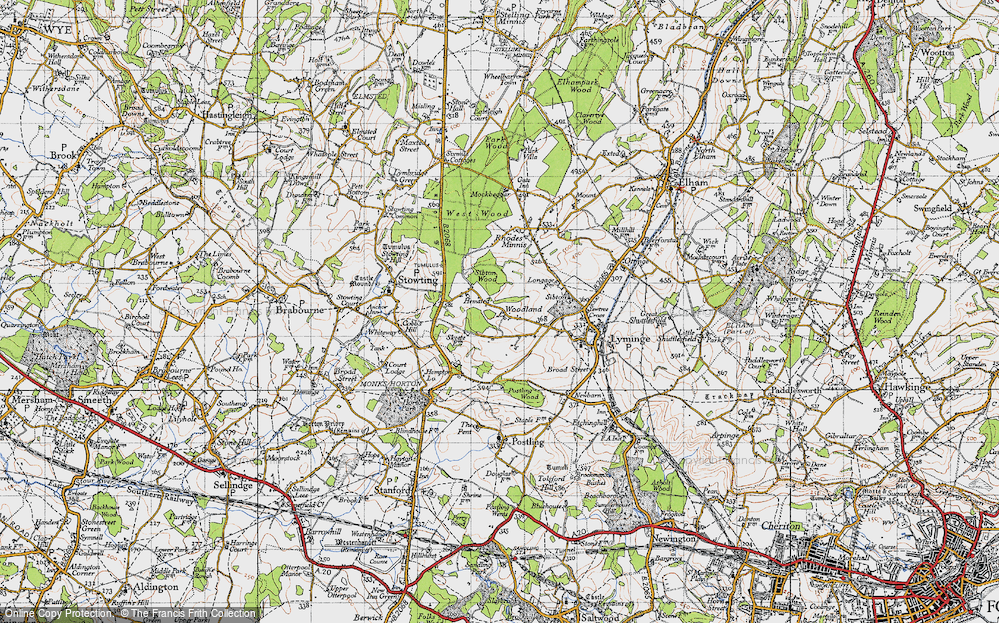 Old Map of Hemsted, 1947 in 1947