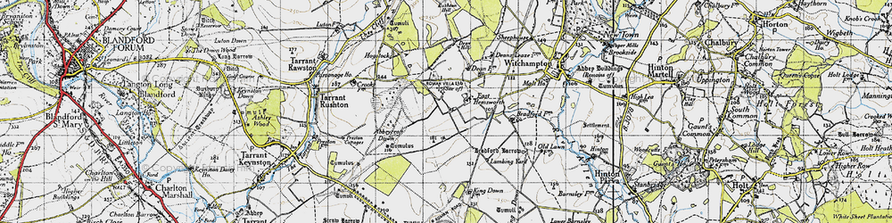 Old map of Hemsworth in 1940