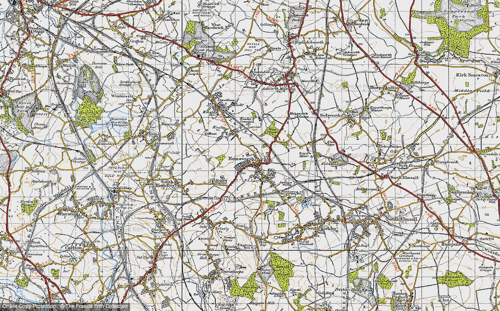 Old Map of Hemsworth, 1947 in 1947