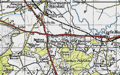 Old map of Henbury in 1940