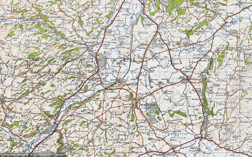 Old Map of Hendomen, 1947 in 1947