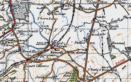 Old map of Caerhowel Hall in 1947